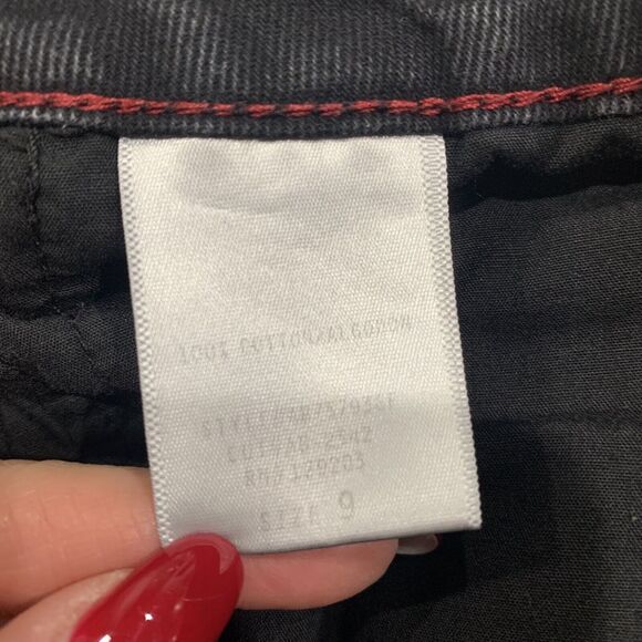 Fashion Nova Jr 9 Jeans Distressed Holes Relaxed High Rise Black Denim Women’s - Picture 3 of 7